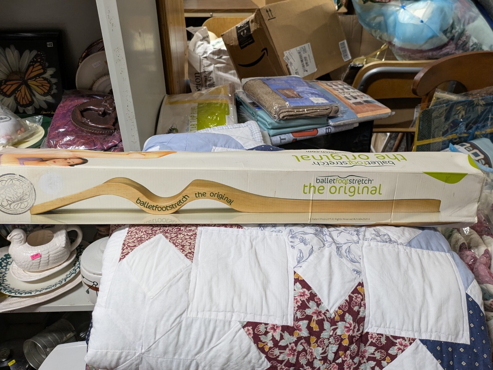 Camilla de pie de ballet de madera maciza. Potenciador de arco de pies de danza de pino original