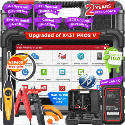LAUNCH X431 PRO DYNO TT PROS V + OBD2 Scanner Car Diagnostic Tool ECU Key Coding