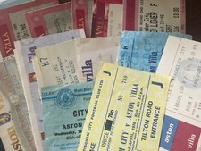 TICKETS : Aston Villa HOME AWAY League & Cup & European UEFA InterToto FREE POST