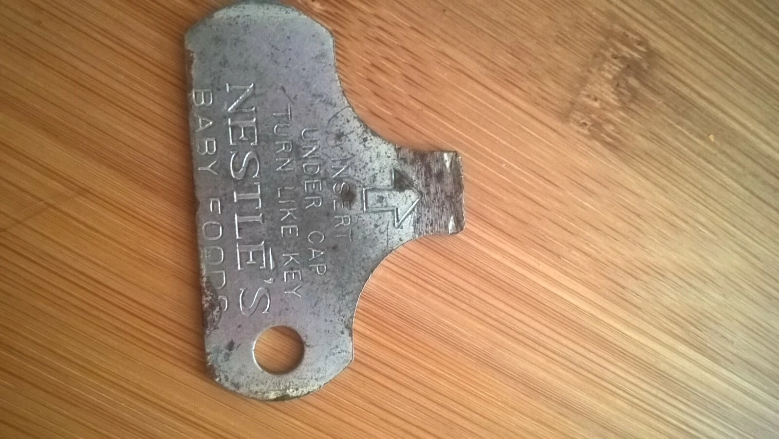 Vintage Nestle Baby Food Metal jar opener {Inscribed }