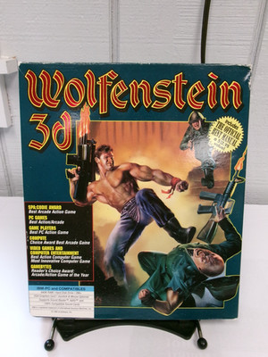 Wolfenstein 3D Complete CIB IBM 3.5'' Big Box PC 1992 w/manual + hint book
