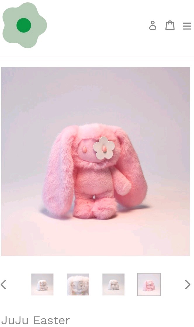 CJ Hendry JuJu Easter Pink Boo Rare Plush Collectible Stuffed