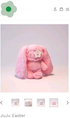 CJ Hendry JuJu Easter Pink Boo Rare Plush Collectible Stuffed