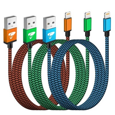 Yosou USB C Lightning Kabel 2m MFi iPhone Schnellladekabel Nylon geflochten