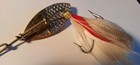 VTG W T J Lowe Spoon Buffalo, NY Marked #8 metal Fishing Lure - Feathered - VGC — photo 4