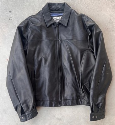 Vintage Wilson s Leather Jacket XLT Black W/ Blue Thinsulate Lining Pelle Studio