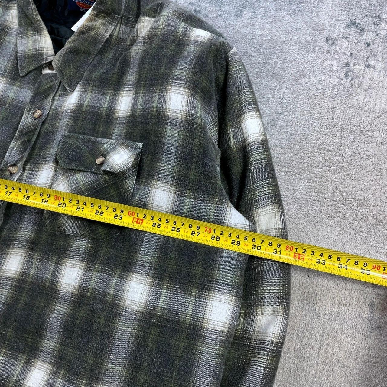 DICKIES Shirt Jacket Mens 4XL Green 90s Plaid Flannel Workwear Insulated image 5