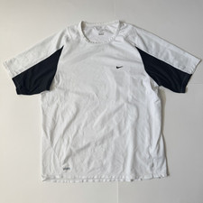 Nike Dri-FIT UV Men's White/Black Short Sleeve Crew Neck T-Shirt L
