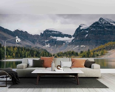 3D Mountain Forest Lake Landscape Wallpaper Wall Murals Removable Wallpaper