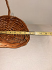 Vintage Woven Wicker Basket with Handle Flower Gathering / Herb - 8" x 11" — photo 9