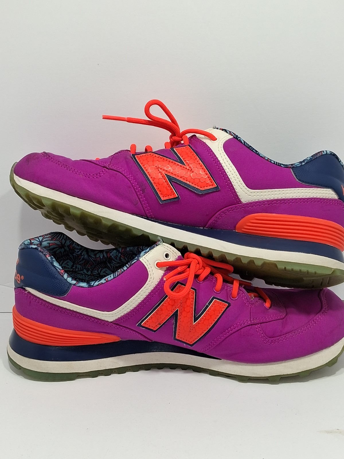 New Balance 574 Classic Luau Voltage Violet Womens Casual Sneakers Sz 11 thumbnail 7