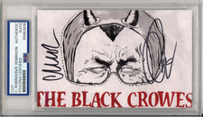 The Black Crowes A Pound Of Feathers SIGNED Card PSA DNA COA Chris Rich Robinson
