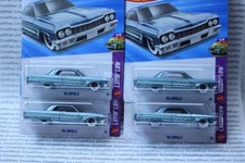 2026 Hot Wheels LOT OF 4 cyan '64 Chevy Impala 4/5 layin' low 95/250 FREE SHIP