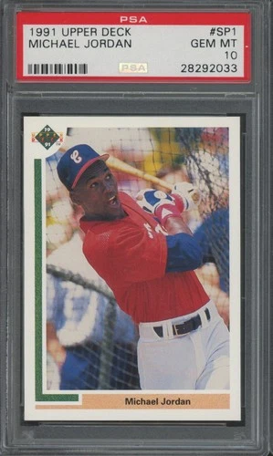 1991 Upper Deck MLB Baseball #SP1 Michael Jordan SP RC Rookie Gem Mint PSA 10