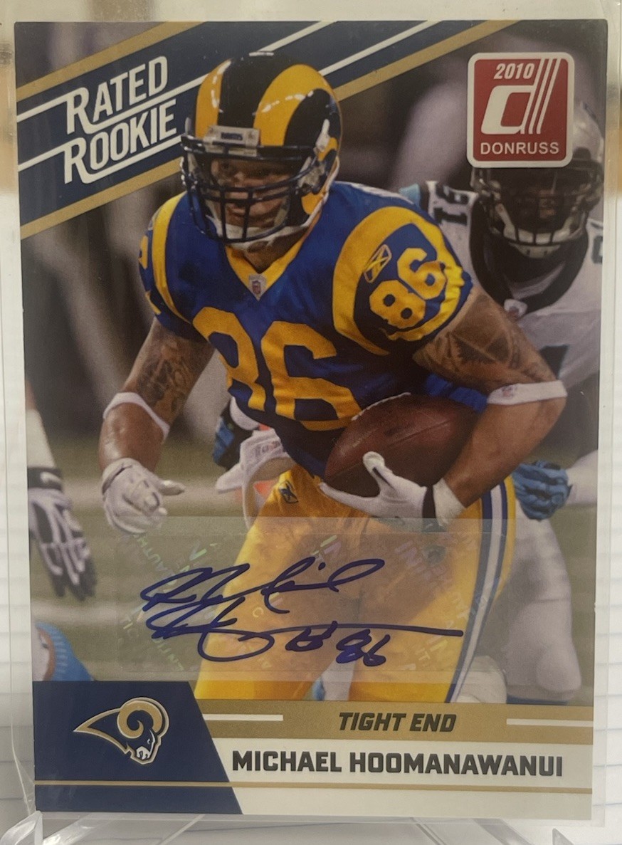 Michael Hoomanawanui Donruss Rated Rookies #71 Autograph