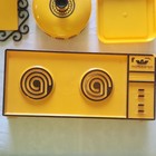 Worcester Yellow Toy Cookware Set w/ Stove, Pots & Pans, Utensils, Canisters — photo 2