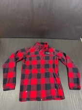 Kids Columbia Buffalo Plaid Fleece Full Zip Size XL 18-20