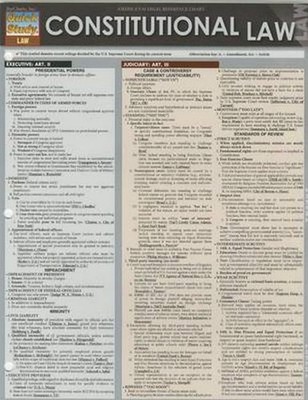 Constitutional Law (Quick Study Law) - BarCharts, Inc. - Very Good - See con...