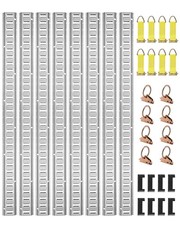 VEVOR E Track Tie Down Rail Kit E Track Rails 32PCS 5' Enclosed Cargo Trailer