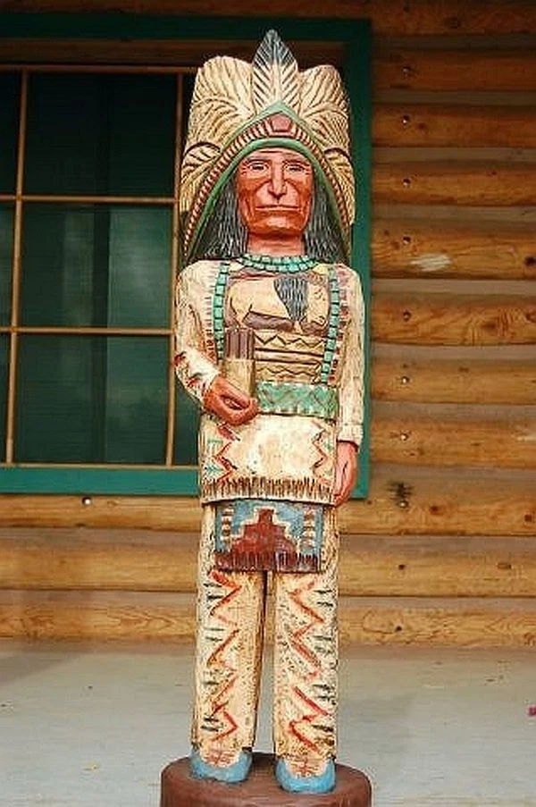 Cigar Store Wooden Indian In Us Native American Sculptures (1935