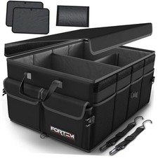 Trunk Organizer For SUV Car Trunk Organizer, Foldable Medium No Cooler Black