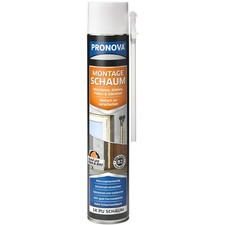 PRONOVA 1K-PU Schaum Montageschaum 750 ml beige mit Aussprührohr Bauschaum PUR
