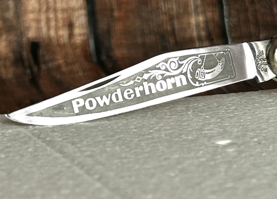 NAVAJA DE BOLSILLO ROBT KLAAS KISSING CRANE ALEMANIA POWDERHORN KC12 PALILLO DE DIENTES DE CIERVO Foto 2 de 4