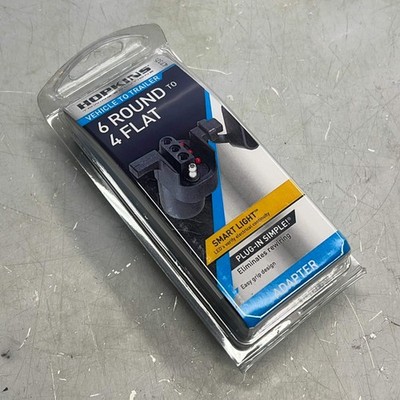 HOPKINS LED Test 6 Round To 4 Flat Adapter Integrated LED Lights Black 47325