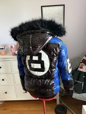 Spire 8 Ball Jacket Jacket Removeable Fur Hood Blue