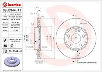 Pack Von 2 - Bremsscheibe 09.B344.41 Brembo FüR MERCEDES-BENZ