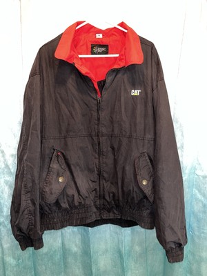 Vintage Turning Point CAT Black & Red Racing Jacket XXL Unisex (h382)