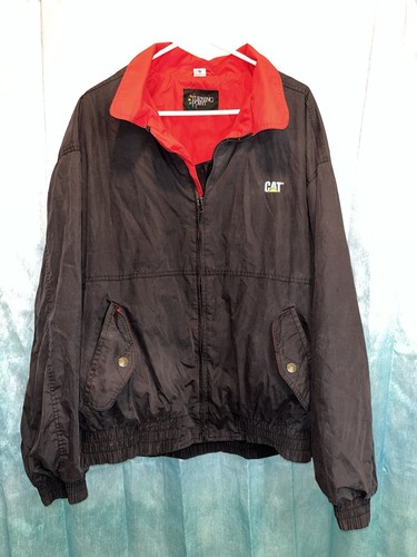 Vintage Turning Point CAT Black & Red Racing Jacket XXL Unisex (h382 ...