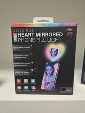 Vivid RGB Heart Mirrored Phone Fill Light