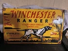 Vintage Winchester Porcelain Sign Ranger Smokeless Smith Wesson Colt Hunting USA