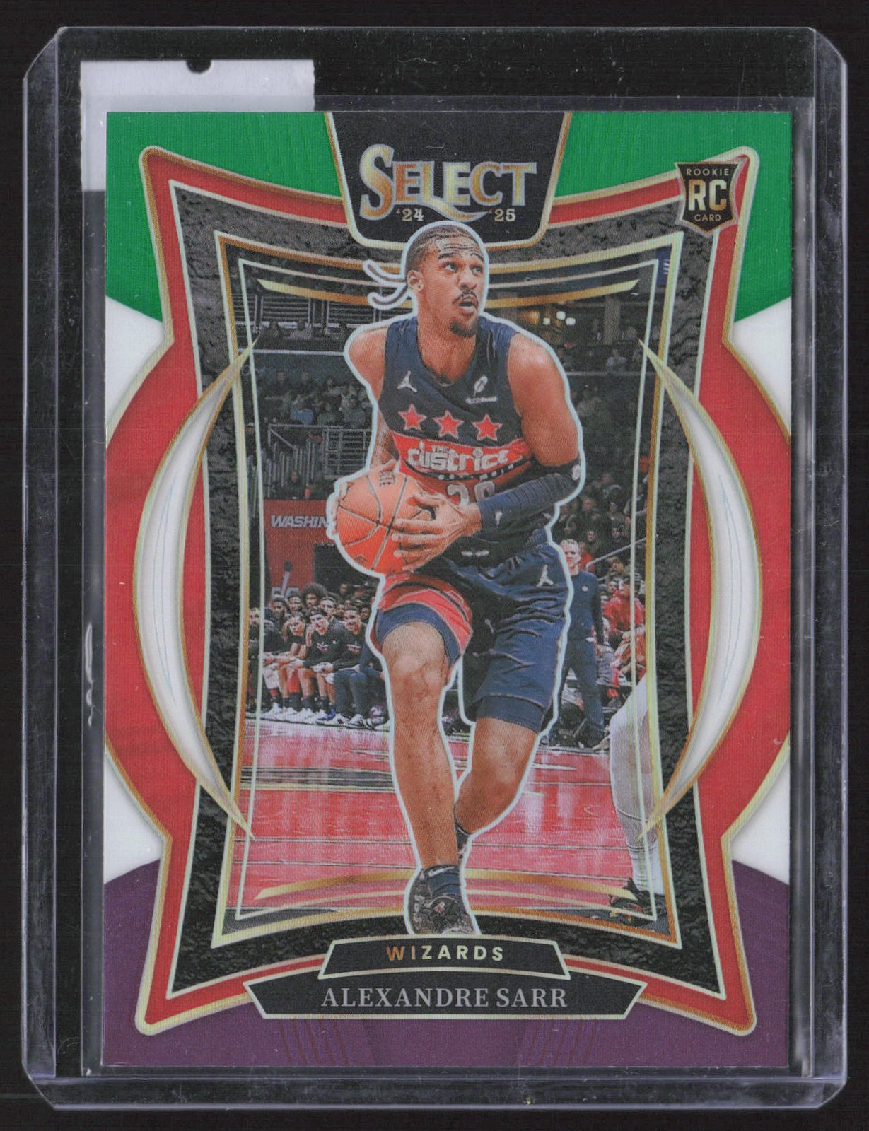 Alexandre Sarr 2024-25 Panini Select Green White Purple Prizm #73 RC