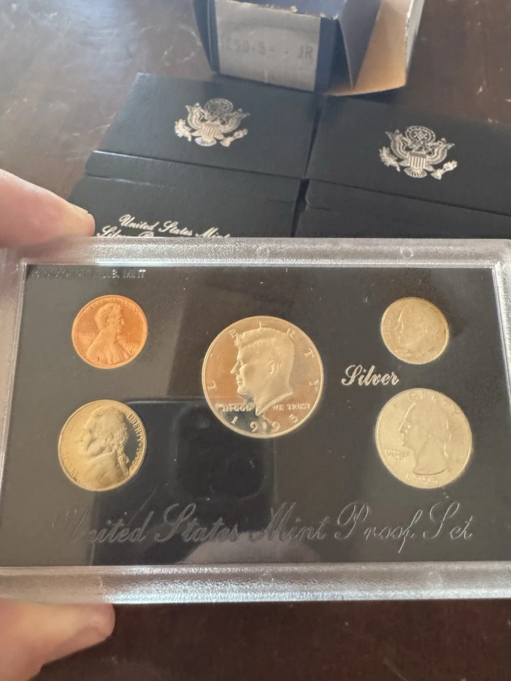 NUEVO 1995 Estados Unidos Casa de la Moneda PLATA Juego de Prueba Certificado de Autenticidad EE. UU. Papeleo Sin Circular Foto 3 de 4