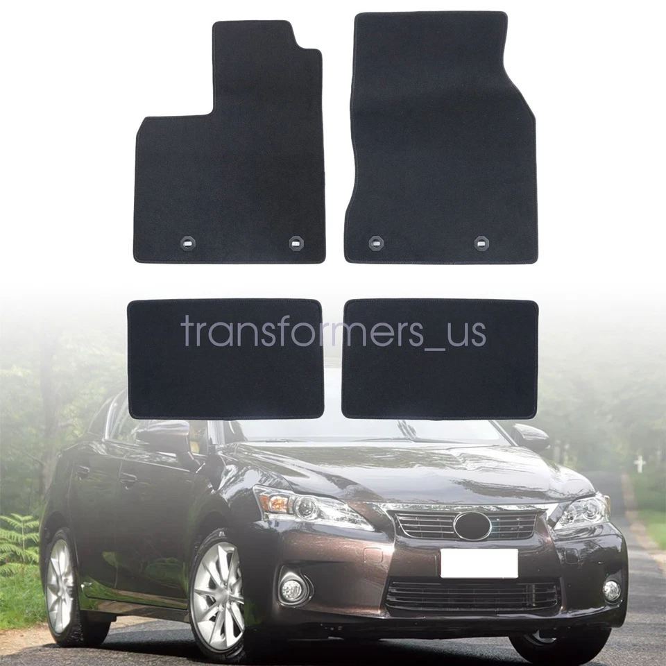 2011-2017 For Lexus CT200h Replacement Front & Rear Floor Mats Carpet Velour New - Image 2 of 4