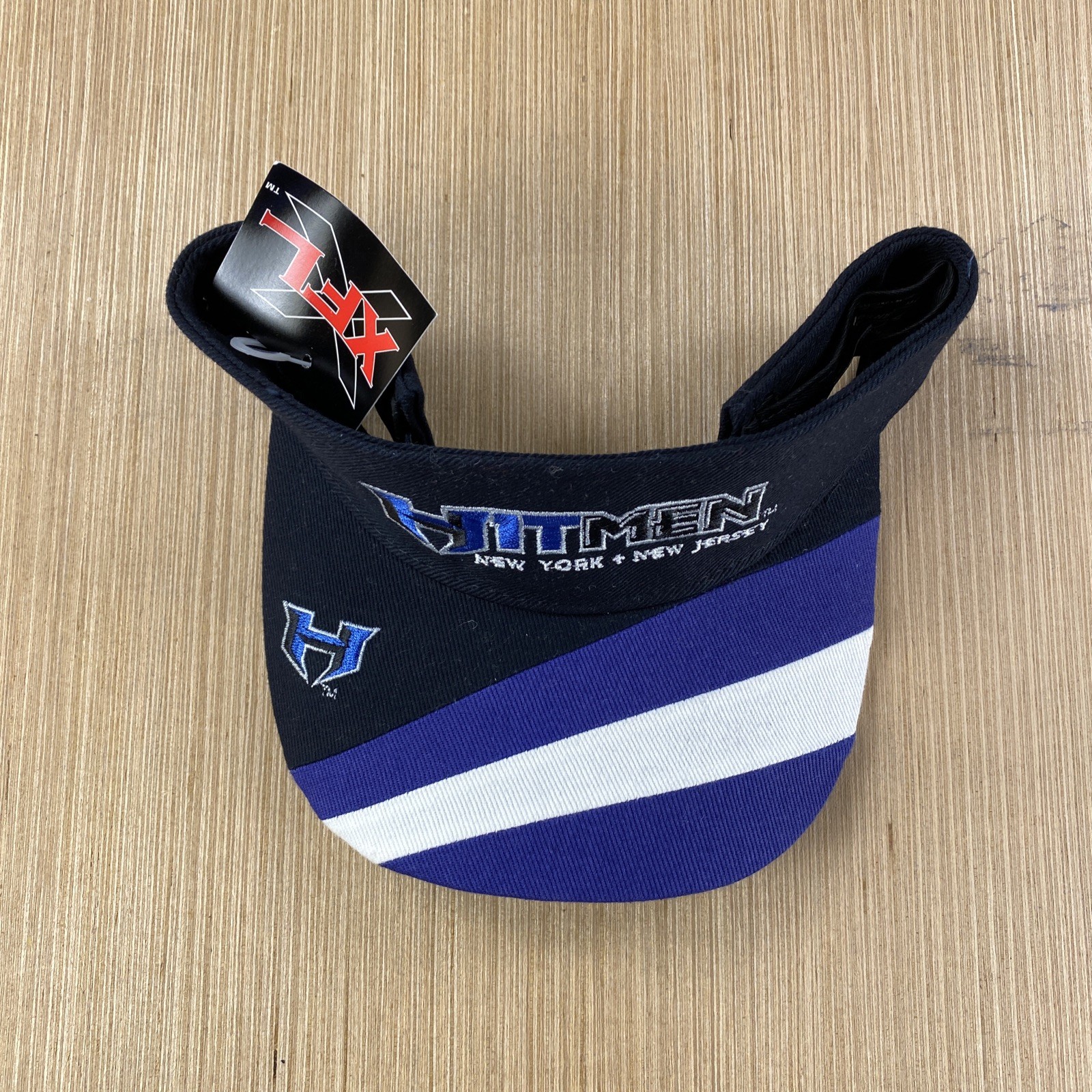 Vintage Drew Pearson XFL Visor Mens One Size Black Hat Cap Strapback Football image 2