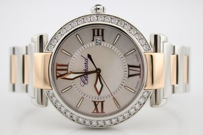 Chopard Imperiale 18K RG and Steel 40mm Diamond Encrusted Watch 388531-6002