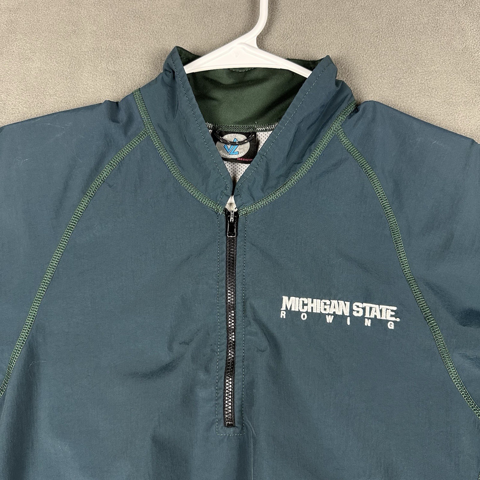 FILA Giacca a vento vintage Michigan State Rowing donna verde medio impermeabile