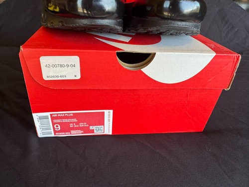 NEW NIKE AIR MAX PLUS TN MEN'S Sz 9 SHOES UNIVERSITY RED/BLACK-WHITE 852630-603 - Picture 8 of 9