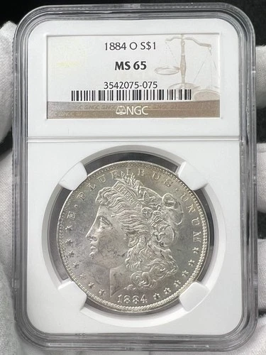 1884-O $1 Morgan Dollar 90% Silver NGC MS65 US Coin