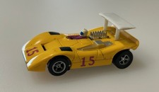Aurora AFX HO Scale Slot Car Ferrari 612 Yellow 15 - Runs, New Tires.