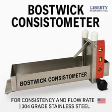 Bostwick Consistometer 304 SS for Consistency & Flow Rate Liberty Scientific USA