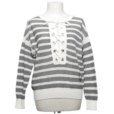 Frogbox, Strickpullover, Größe: M, Schwarz/Weiß, Baumwolle/Polyester #cSR