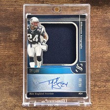 2025 Panini Silhouette #SA-TLW Ty Law Patch Auto 08/99 New England Patriots 🔥