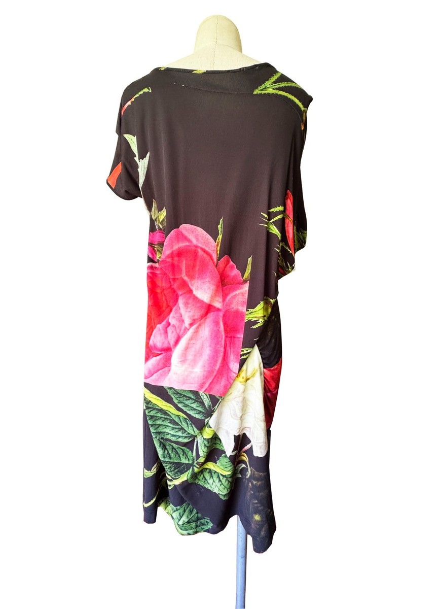 VIVIENNE WESTWOOD ANGLOMANIA Viscose Knit Dress Pop Rose Print
