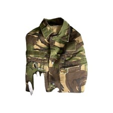 Original Dutch Army Shirt Military Issue Woodland DPM Jacket Holland Camo Large