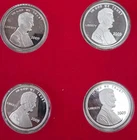 2009 Lincoln Bicentennial Giant Coin 4 Troy Oz .999 Fine Silver Penny Round Set