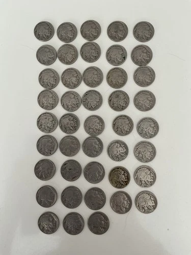 New Listing44 Nickel Lot Buffalo Indian Head 5c Nickels 1936P No Mint Mark Key